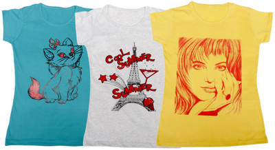 

IndiWeaves Girls Printed, Solid T Shirt(Multicolor, Blue & gray & yellow