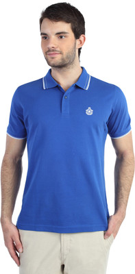 

Blackberrys Solid Men's Polo Neck Blue T-Shirt, Dazzling blu