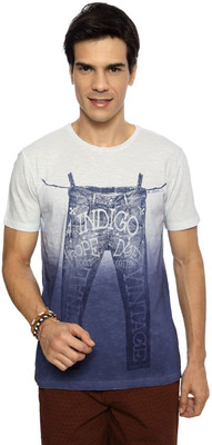 

SF Jeans by Pantaloons Graphic Print Men's Round Neck White T-Shirt, Off white