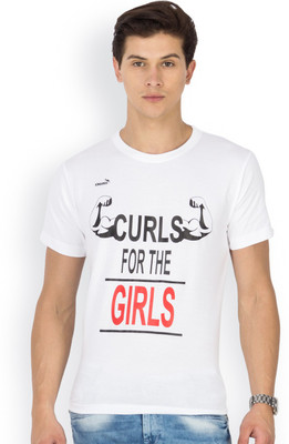 

Kingaroo Printed Men's Round Neck White T-Shirt