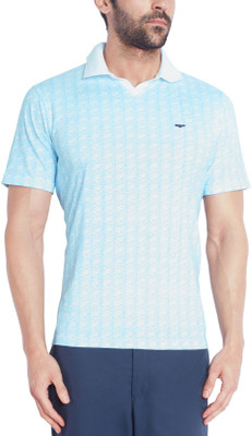 

Park Avenue Printed Men's Polo Neck Blue T-Shirt