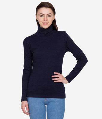 

Clo Clu Solid Women' Scoop Neck Black T-Shirt