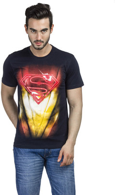 

Superman Printed Men' Round Neck Blue T-Shirt, Navy