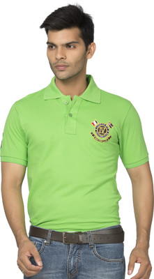

Alan Jones Solid Men's Polo Neck Light Green T-Shirt