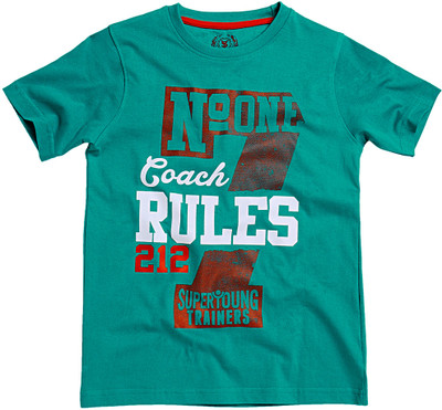 

SuperYoung Boys Printed T Shirt(Green, Pack of 1