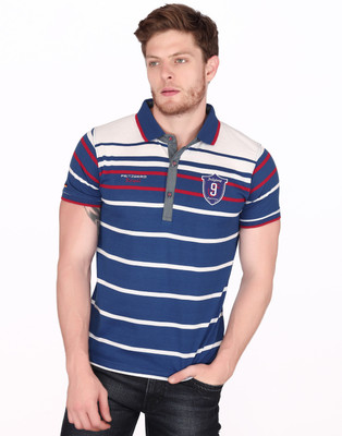 

Fritzberg Striped Men's Polo Neck Black, White T-Shirt