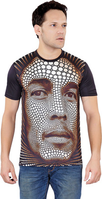 

Tantra Graphic Print Men's Round Neck Black T-Shirt