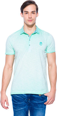 

Mufti Solid Men's Polo Neck Light Green T-Shirt, Mint