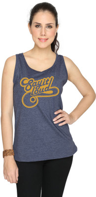 

SayItLoud Graphic Print Women' Round Neck Blue T-Shirt