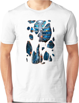 

Foscous Printed Men' Round Neck White T-Shirt