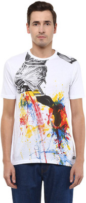 

Ajile by Pantaloons Printed Men's Round Neck White T-Shirt