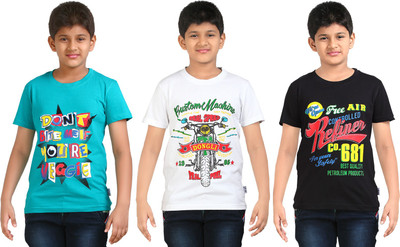 

FabTag - Dongli Boys Printed T Shirt(Multicolor, Pack of 3