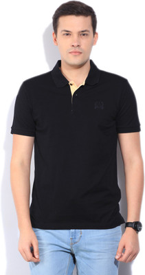 

Arrow Sports Solid Men' Polo Neck Black T-Shirt