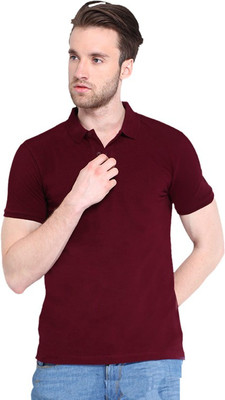 

Concepts Solid Men's Polo Neck Maroon T-Shirt