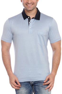 

ColorPlus Solid Men's Flap Collar Neck Grey T-Shirt