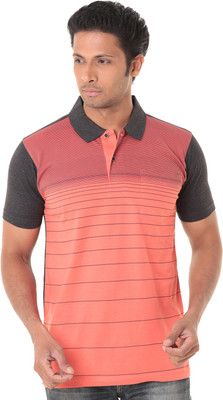 WEXFORD Striped Men Polo Neck Red T-Shirt WEXFORD Striped Men Polo Neck Red T-Shirt