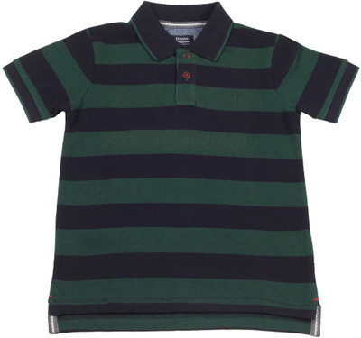 

Indian Terrain Striped T Shirt(Dark Green, Pack of 1, Pine