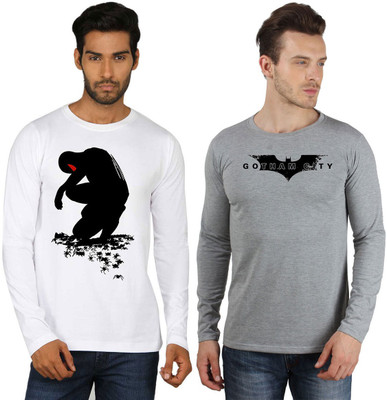 

SayItLoud Printed Men's Round Neck Multicolor T-Shirt(Pack of 2