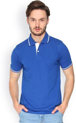 

Campus Sutra Solid Men Polo Neck Blue T-Shirt, Royal blue