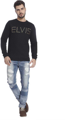 

Jack & Jones Printed Men's Round Neck Black T-Shirt