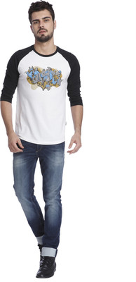 

Jack & Jones Printed Men' Round Neck White T-Shirt, Cloud dancer