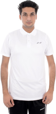 

Nivia Solid Men's Polo Neck White T-Shirt, 2350;white