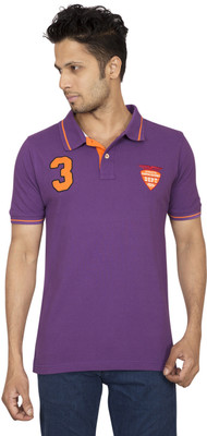 

Red Line Solid Men' Polo Neck Purple T-Shirt