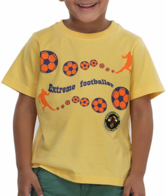 

Trmpi Boys Graphic Print Cotton T Shirt(Yellow, Pack of 1, Lemon yellow