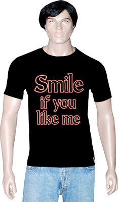 

Tshirt.in Graphic Print Men's Round Neck Black T-Shirt, Jet balck