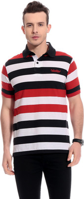 

TAB91 Striped Men's Polo Neck Multicolor T-Shirt