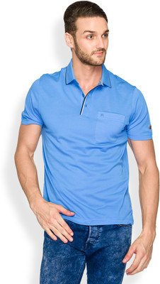 

Raymond Solid Men's Polo Neck Blue T-Shirt