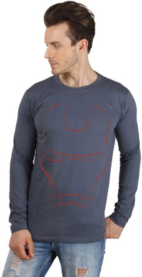

SayItLoud Printed Men's Round Neck Grey T-Shirt, Dark grey