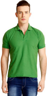 

Larwa Solid Men's Polo Neck Green T-Shirt