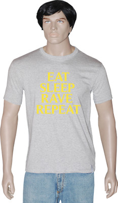 

Tshirt.in Graphic Print Men's Round Neck Grey T-Shirt, Grey melange