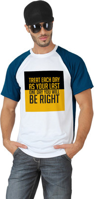 

TRIONIC ACTIVE Printed Men's Round Neck Blue, White T-Shirt
