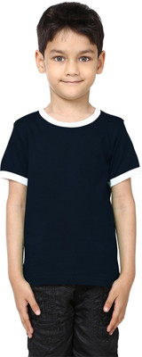 

99Tshirts Boys Solid Cotton T Shirt(Black, Pack of 1), Navy blue