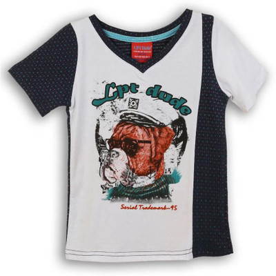 

Lilliput Boys Printed Cotton T Shirt(Multicolor, Pack of 1, Blue