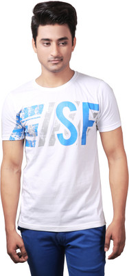 

Spur Printed Men's Round Neck White T-Shirt