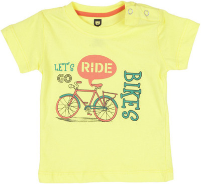 

612 League Boys Printed Cotton T Shirt(Yellow, Pack of 1, Lt yellow