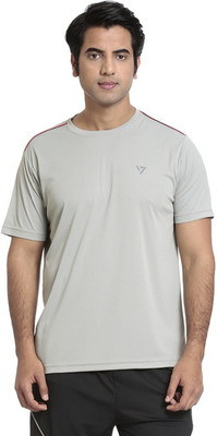 

Seven Solid Men's Round Neck Grey T-Shirt, Mirage grey