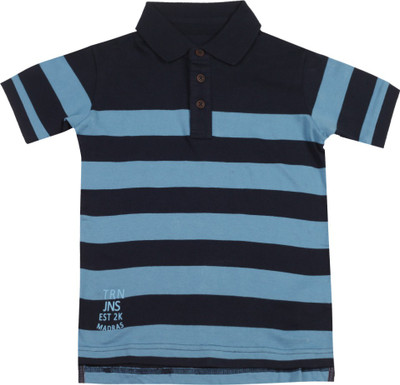 

Indian Terrain Striped T Shirt(Multicolor, Pack of 1, Sky
