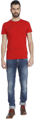 

Jack & Jones Solid Men' Round Neck Red T-Shirt, Chinese red