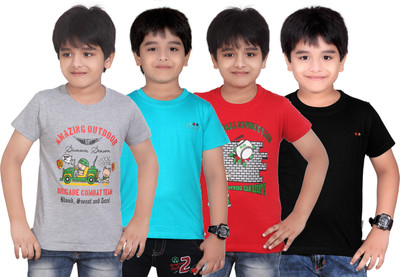 

Dongli Boys Solid T Shirt(Multicolor, Pack of 4)