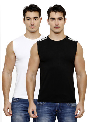 

Casual Tees Solid Men's Round Neck White, Black, Grey T-Shirt(Pack of 2, Black;grey;white