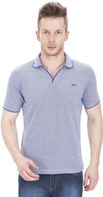 Sparky Solid Men's Polo Neck Blue T-Shirt