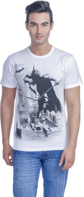 

Batman Printed Men's Round Neck White T-Shirt