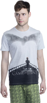 

Game of Thrones Printed Men's Round Neck Grey T-Shirt, Light grey