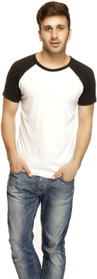 

Gritstones Solid Men' Round Neck Black, White T-Shirt