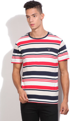 

Gant Striped Men's Round Neck White, Dark Blue, Red T-Shirt, 34