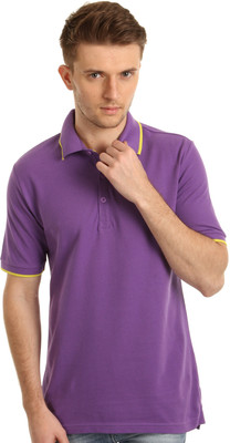 

Puma Solid Men' Polo Neck Purple T-Shirt, Deep lavender buttercup